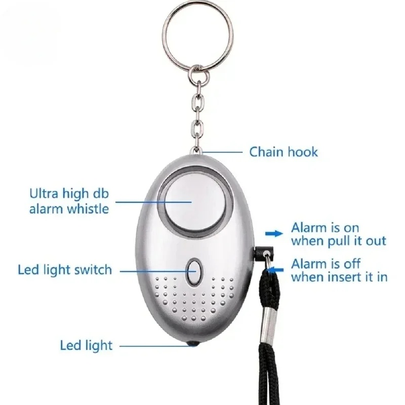 1/2Pcs Self Defense Alarm Anti - огляд і ціна Personal Alarm Keychain