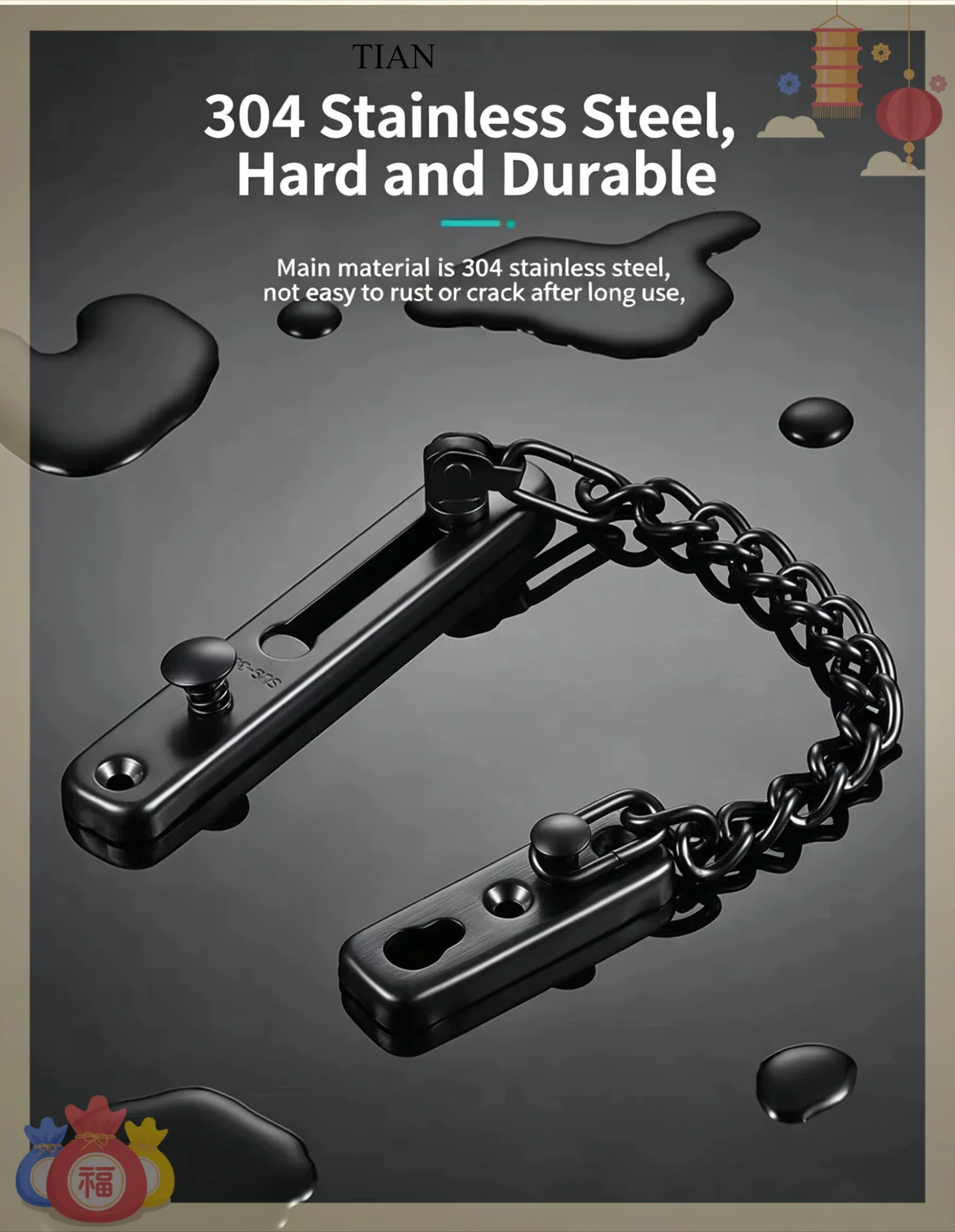 TIAN   Chain Door Guard Lock S - огляд і ціна Security Chain Door